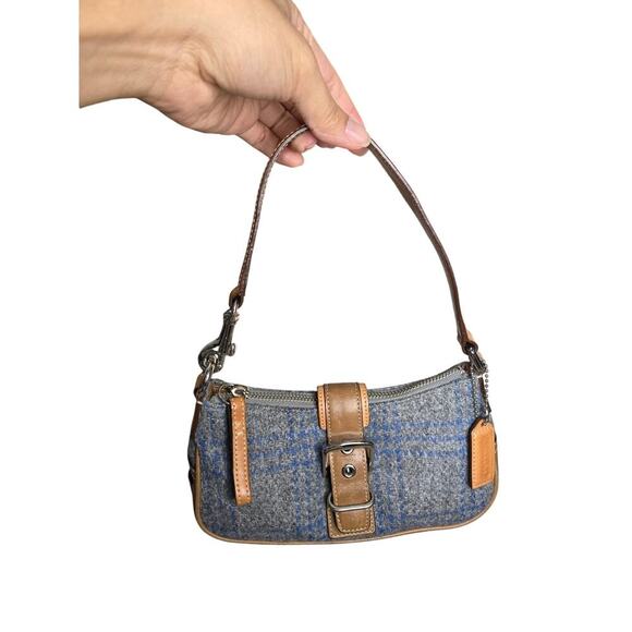 Coach Y2K Vintage Coach Mini Hampton Plaid Buckle Demi Hobo - Picture 1 of 6